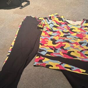 New York & Company Colorful Camo Set